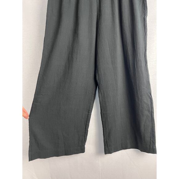 NWT J. Crew Wide Leg Pants Relaxed Beach Soft Gauze Black Coastal Lagenlook - Picture 4 of 6
